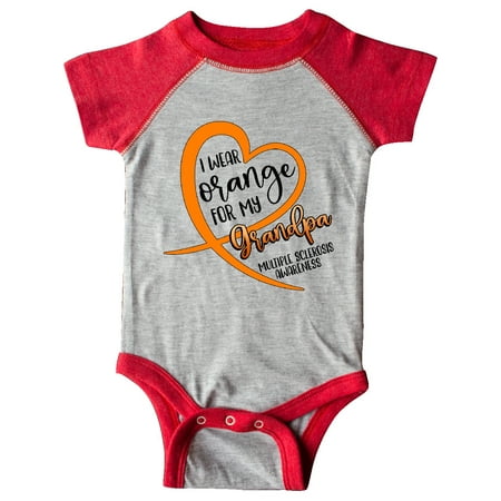 

Inktastic I Wear Orange for my Grandpa Multiple Sclerosis Awareness Gift Baby Boy or Baby Girl Bodysuit