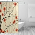 thumbnail image 2 of Yayeee Shower Curtain with Hooks 72"x72" Waterproof Fabric Bathroom Hanging Decor, Red Floral Pattern, 2 of 5