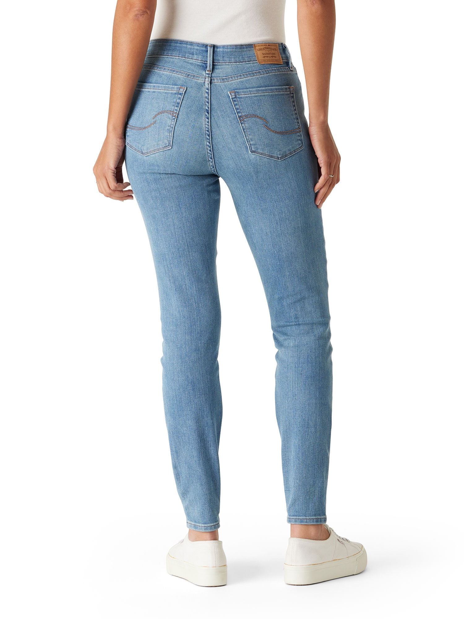 Levi Strauss Signature Women's Mid Rise Skinny Jeans, Tummy-Smoothing Pannel, Sizes 2-20