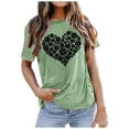 thumbnail image 1 of WEAIXIMIUNG T-Shirt à Manches Courtes pour Femmes, Imprimé d'Été, Confortable et à la Mode, pour la Saint-Valentin, 1 of 2