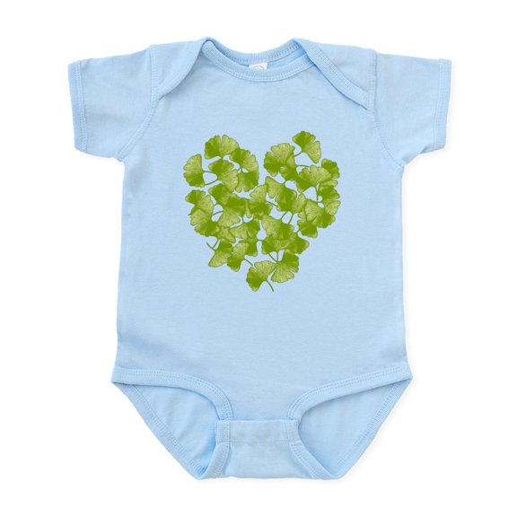 CafePress - Ginkgo Leaf Heart Infant Bodysuit - Baby Light Bodysuit, Size Newborn - 24 Months