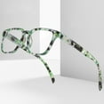 thumbnail image 6 of Personalized Green Floral Square Oversized Black Reading Glasses 2.50 for Men and Women, Fashionable Trendy Presbyopic Glasses Spring Hinge Readers +2.50, 6 of 6