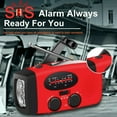 thumbnail image 3 of HLONK Hand Crank Emergency Radio  Portable Radio Solar Powerd AM FM WB NOAA Weather Radio with SOS Alarm  Cell Phone Charge, 3 of 9