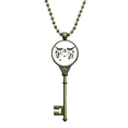 thumbnail image 1 of Collier Porte-Clés Motif Plume Pendentif Plateau Chaîne Ornée, 1 of 3