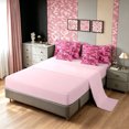 thumbnail image 4 of Manfei Minimalism Camouflage Queen Bedding, Countryside Camo Bedding Comforter Set Queen, Hot Pink, Pink Reversible, 7-Piece, 4 of 6
