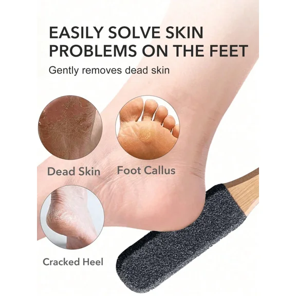 Black Dual-Sided Foot File – Professional Manual Callus Remover & Exfoliating Tool for Dry, Cracked Heels and Smooth, Refreshed Feet