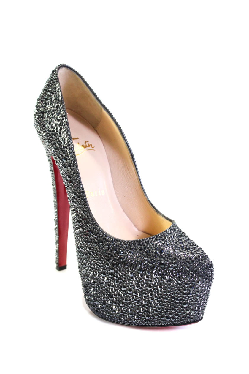 Pre-owned|Christian Louboutin Ultra Heels Platforms Silver Tone Size37 -