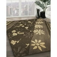 thumbnail image 3 of Ahgly Company Machine Washable Indoor Round Transitional Chocolate Brown Area Rugs, 3' Round, 3 of 7
