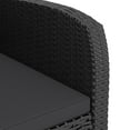 thumbnail image 5 of vidaXL 11 Piece Outdoor Dining Set with Cushions Poly Rattan Black, 5 of 5