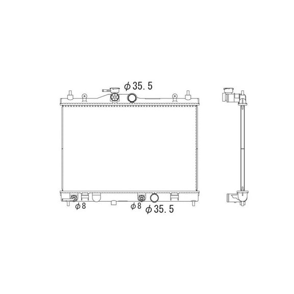 Radiator Fits 2007 Nissan Versa