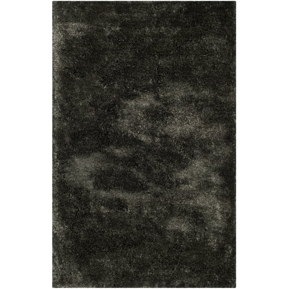 SAFAVIEH Martha Stewart South Beach Ellison Solid Shag Area Rug, Charcoal, 5' x 7'