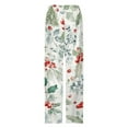 thumbnail image 4 of Christmas Tree Pajamas Leisure Trousers Soft Warm Sleepwear Bottoms Loose Retro Nightwear, 4 of 6