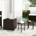 thumbnail image 1 of vidaXL Tables d'Appoint 3 Pcs Brun Rotin Poly Intérieur / Extérieur, 1 of 5