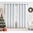 thumbnail image 4 of Junvictex Modern White Moroccan Metallic Print Grommet Blackout Curtains, 52" x 84" (2 Panels), 4 of 7