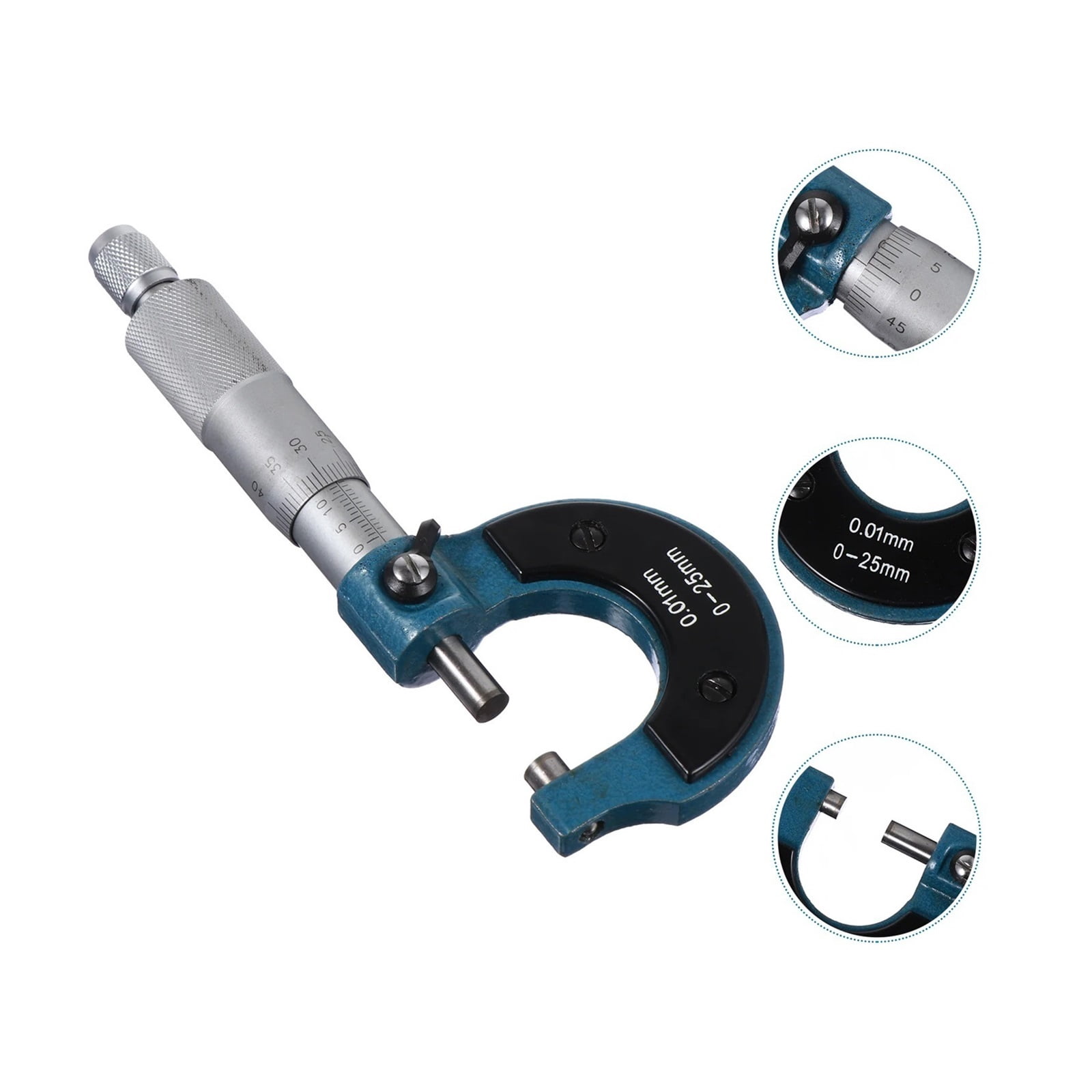 Micrometer Mechanic Tools Screw Caliper Measuring Outer Diameter Outside Carbon Steel Metric Thickness Gauge ,Precision Measuring