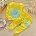 thumbnail image 5 of 1-4T ToddlerGirls Sunflower Clothes Set Kids Baby Long Sleeve Top Sweatshirts and Pants 2pcs Outfits Chirstmas Gift, 5 of 6
