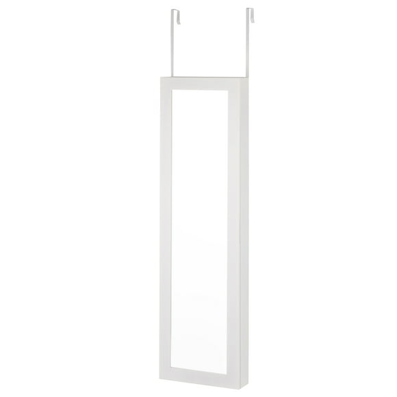 Topbuy LED Jewelry Cabinet Standing Armoire Organizer w/ Fine Edge Full Size Mirror