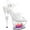 Clear/Clear Ombre, variant on Women's Pleaser Moon 708FLM Ankle Strap Sandal