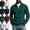 13# Dark Green, variant on Mens Quarter Zip Pullover Sweater Lightweight Mock Neck Slim Fit Pullover Knit Casual Polo Sweaters White L