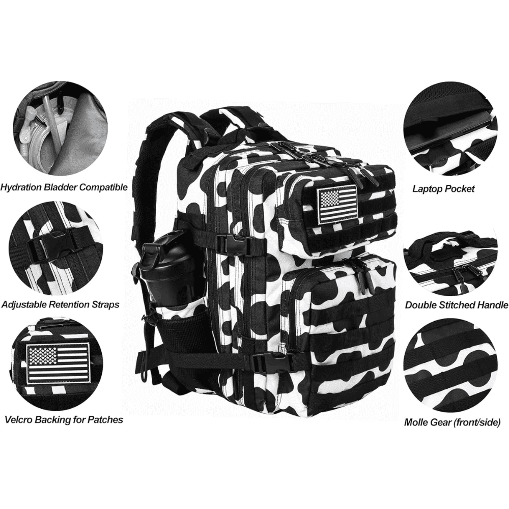 PAKNADA 45L Tactical Backpack,900D Oxford Waterproof Material For Outdoor Hiking Camping & Travel Bag