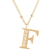 thumbnail image 2 of Juego Joyería Mujer, Collar Aretes Inicial Letras LuckyLy, Acero Inoxidable Baño de Oro 18k dorado UNITALLA, 2 of 6