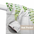 thumbnail image 4 of Spring Leaves Swag Valances for Windows, Kitchen Curtains 36 Inch Length 2 Panels Set, Pastoral Garden Botanical Gray Wooden Short Curtains for Small Windows Rod Pocket Cafe Curtains Drapes 28"x36", 4 of 8