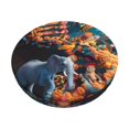 thumbnail image 1 of Balery Whimsical Animal Spiral Fundas de asiento para taburete de bar redondo de tela de terciopelo ajustables que protegen de arañazos y manchas para sillas de 14 a 17 pulgadas.-12 inch, 1 of 7