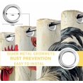 thumbnail image 6 of Vintage Rooster Blackout Curtains for Bedroom/Living Room, Thermal Insulated Kitchen Curtains, Spring Floral Watercolor Pastoral Animals Grommet Darkening Window Treatment Drapes 52"x72"x2, 6 of 8