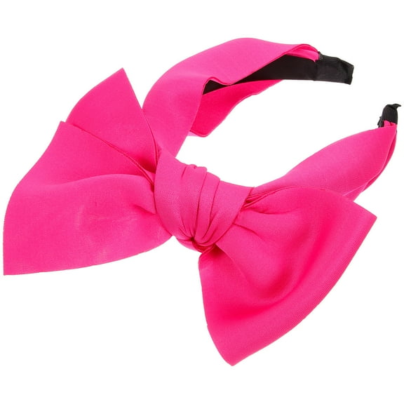 UPOUART 1Pack Oversized Bow Headband Rosy Hair Bands with Bows for Women Daily Wear