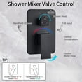 thumbnail image 4 of Black Shower Faucet Set, Wall Mounted Shower Set for Bathroom, 8 Inch Square High Pressure Shower Head, 3-Setting Handheld Shower Faucets Sets Complete with 2 Way Pressure Balance Shower Valve Kit, 4 of 4