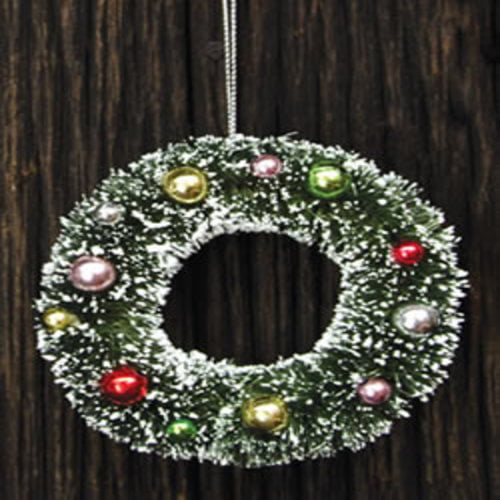 Mini Wreath Ornaments 3 pc Sisal Wreaths 1" 
