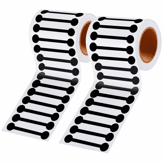 Tamper Evident Tape Labels, 2 Rolls 1000 Pcs Black 2.75 x 0.5 Inch Writable Sealing Stickers