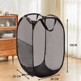 thumbnail image 2 of Pop Up Hamper, 2 PCS Mesh Pop Up Laundry Hamper, Foldable Mesh Laundry Basket with Space Saving Design for Home, Dorm, Travel and Storage, Blue, 2 of 5