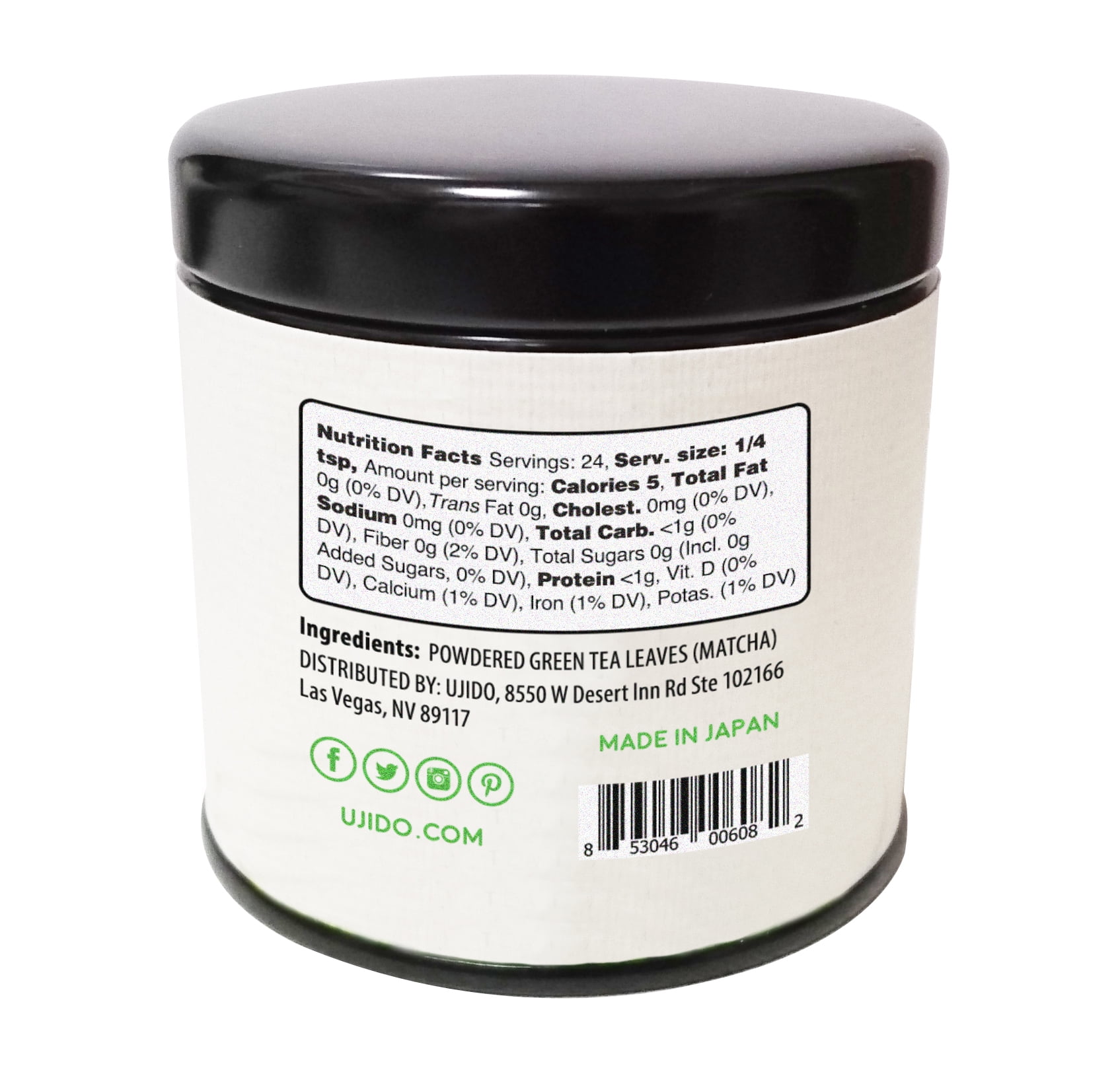 Ujido Ceremonial Matcha Green Tea Powder, 1 oz. (30 g) – Japanese Ceremonial Grade Matcha Powder – Hand-Picked Green Tea Leaf Powder – Antioxidant Superfood – Delicate, Rich Flavor – For Teas &