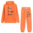 thumbnail image 2 of Ladies' Solid Color Hooded Sweatshirt & Pants Set - Lined, Pocket Design for Winter Comfort, 2 of 3