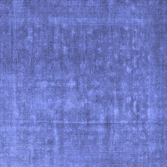 Ahgly Company Indoor Square Oriental Blue Industrial Area Rugs, 6' Square