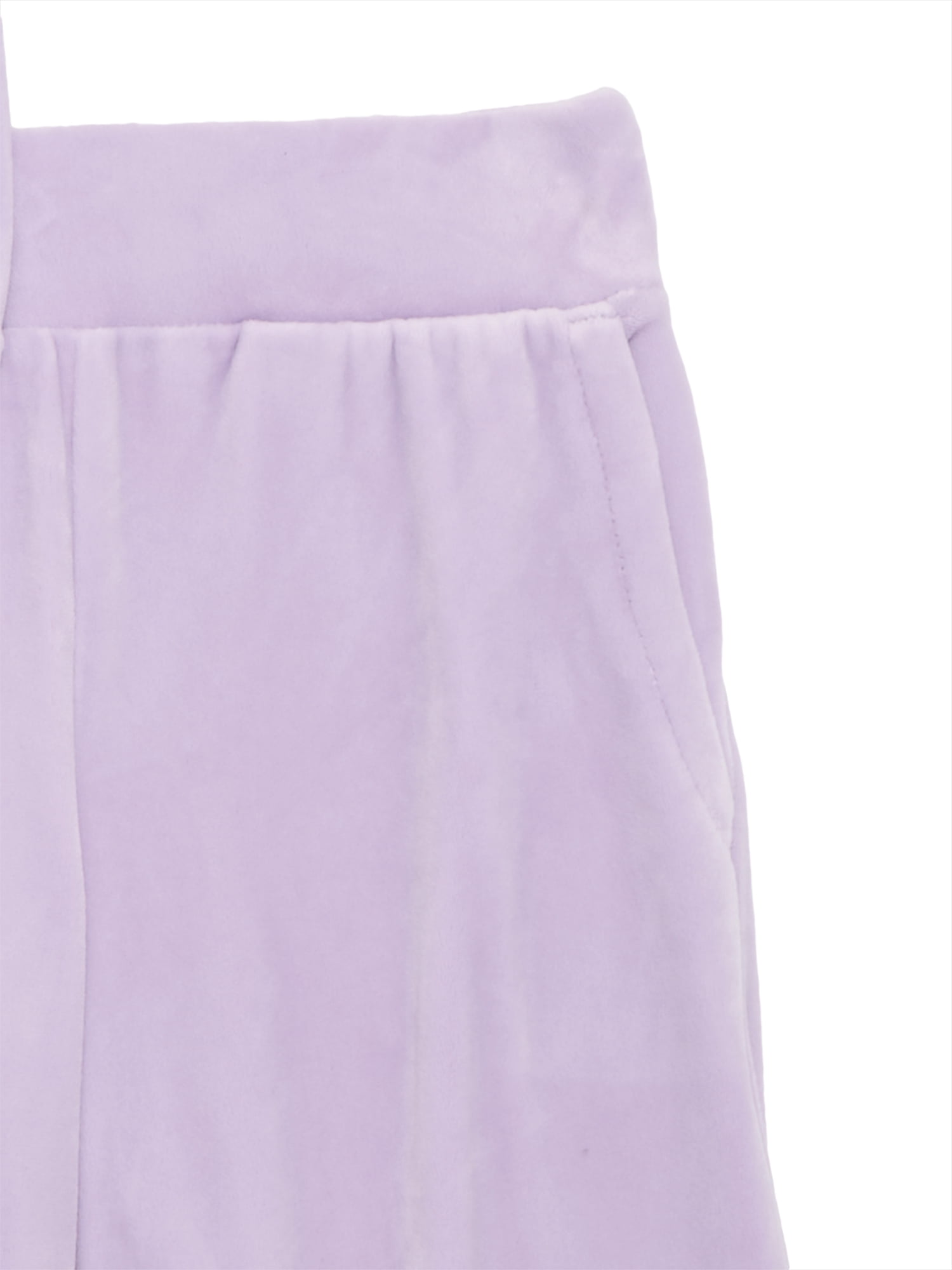 Athletic Works Girls Plush Velour Top and Pants Set, 2-Piece, Sizes 4-18