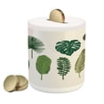 thumbnail image 1 of Tropical Piggy Bank, Vintage Botanical Composition of Different Kinds of Tree Leaves from Exotic Nature, Ceramic Coin Bank Money Box for Cash Saving, 3.6" X 3.2", Multicolor, by Ambesonne, 1 of 4