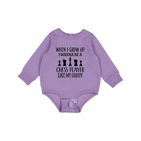 Inktastic Future Chess Player Like Daddy Baby Fleece Bodysuit
