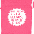 thumbnail image 4 of Inktastic Military Uncle Land is Free Nephew Boys or Girls Baby Bodysuit, 4 of 5