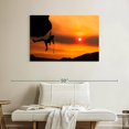 thumbnail image 2 of Elephant Stock Climber Against Pretty Sky Wall Art - Horizontal Canvas Wall Art - Living Room Wall Decor - Nature Canvas - Orange And Black Decor - 39" x 26", 2 of 8