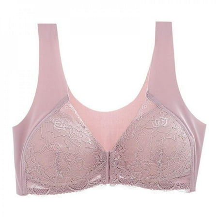 

Spree Lace Bra Beautiful Back Underwear Plus Size Front Zipper Closure Comfortable Bra Without Steel Ring Front Buckle Tracelessvest.
