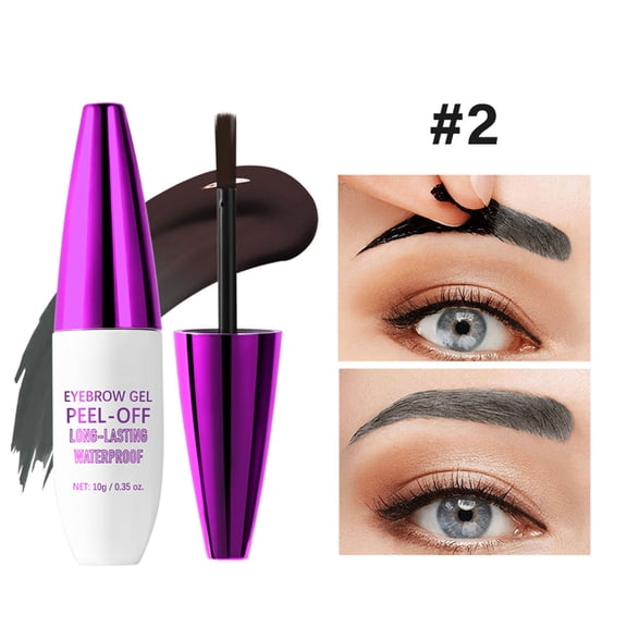 Eye Brow Tint,Eyebrow Gel,Peel-Off Eyebrow Gel,Tattoo Eyebrow Gel Easy Peel Off – Brown Tinted Eyebrow Gel Waterproof & Sweatproof, Long-Lasting Brow Stain Kit, Natural Look(B)