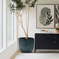 thumbnail image 6 of LuxenHome 15.75" Dia Large Ceramic Planter Pots for Plants, Teal Green Glazed Round Planter with Drainage, 6 of 8