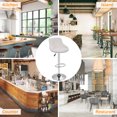 thumbnail image 3 of YRLLENSDAN Counter Height Bar Stools with Back Sets of 2, Armless Barstools 2 Set Adjustable Height Kitchen Bar Chairs Set of 2 Swivel Bar Stools for Kitchen Home, White, 3 of 7