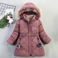 thumbnail image 2 of BOOMNY Toddler Boys Girls Padded Jackets Long Sleeve Hooded Puffer Jacket Zip Up Thick Letter Prints Warm Fall Winter Outwear, 2 of 4