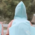 thumbnail image 7 of Hooded Transparent Raincoat Girl Boys Cartoon Rain Coat Hooded Outdoors Clear Waterproof Kids Toddler Children's Rainwear Protective Covers,Light Blue,10-12 Years, 7 of 7