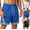 Blue, variant on Admvng Mens Basketball Shorts Summer Casual Solid Breathable Shorts with Pockets