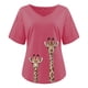 thumbnail image 4 of Elegante mujer con cuello en V estampado camiseta blusa Tops sudadera OAVQHLG3B Store  lin121212, 4 of 4