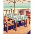 thumbnail image 2 of Lsrtoss Outdoor Tablecloth with Umbrella Hole & Zipper, Sage Green Buffalo Plaid Rectangle Tablecloth 60x102 Inch, Farmhouse Green White Checkered Patio Table Cover Waterproof Table Cloth for Picnic, 2 of 7